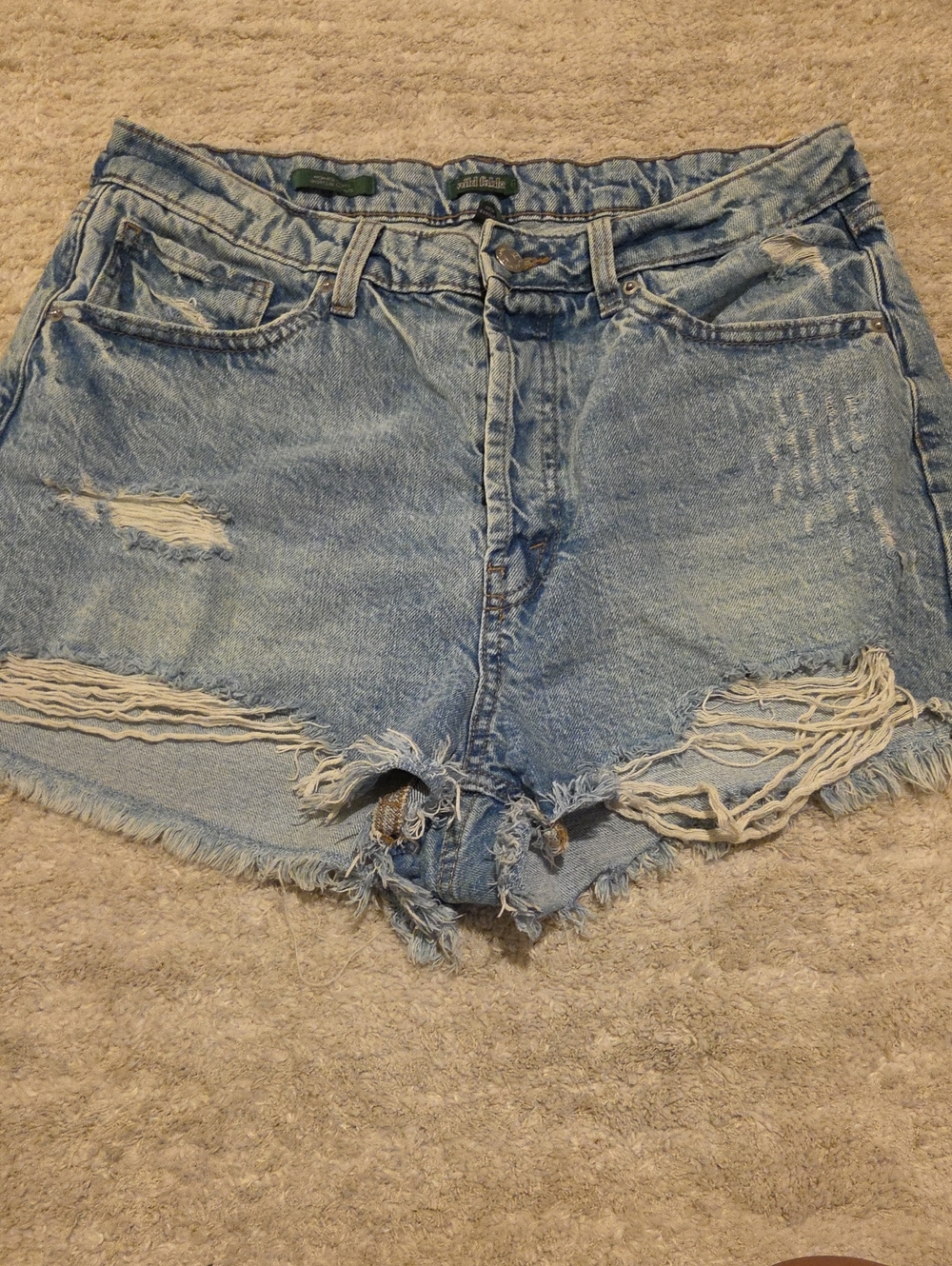 wild fable Light Blue Distressed Denim Shorts
